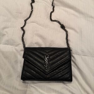 Yves Saint Laurent Black Quilted Crossbody Bag